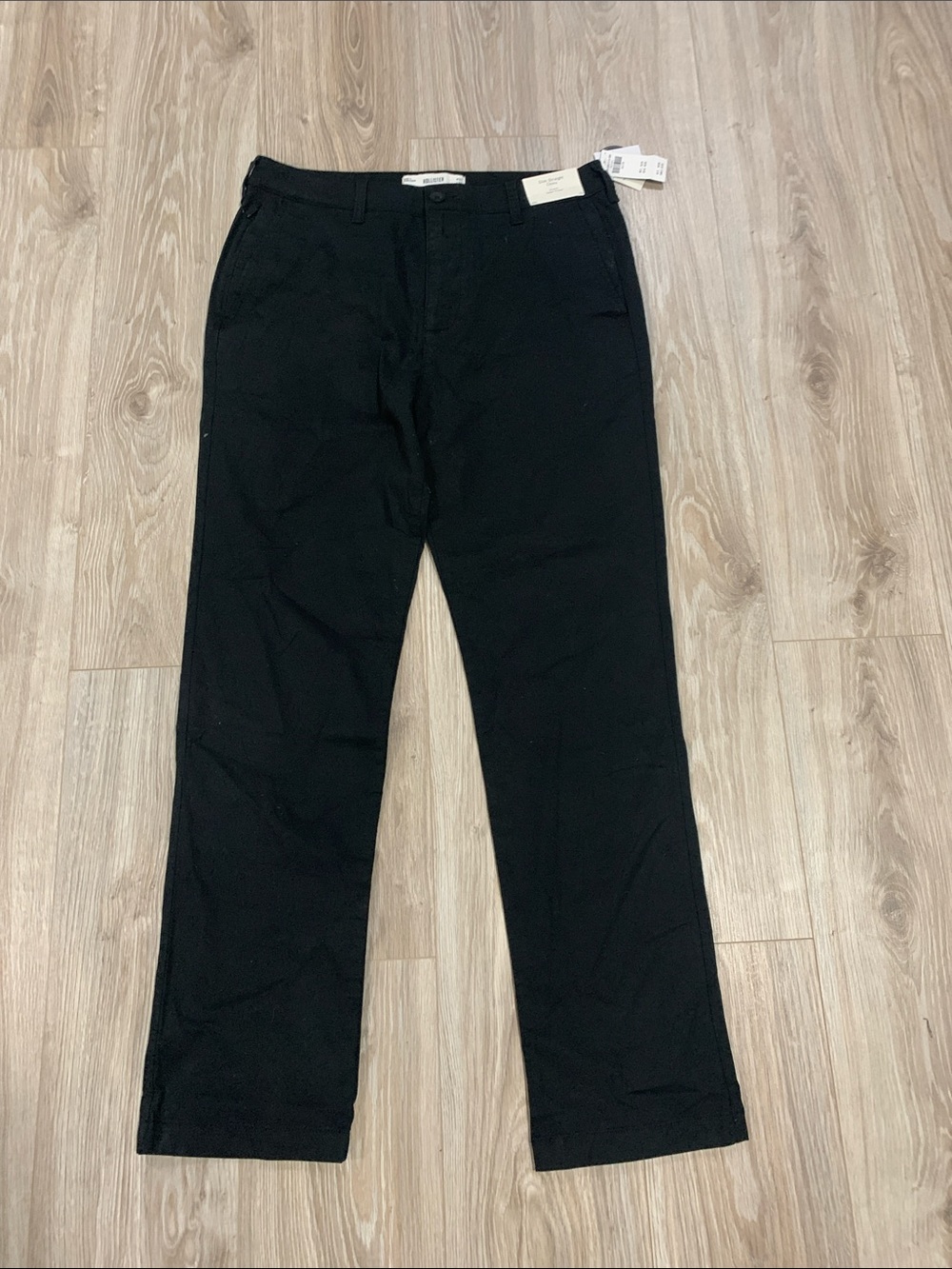 Hollister Black Straight-Leg Chinos